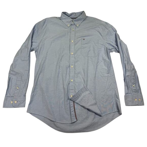 Tommy Hilfiger Other - Tommy Hilfiger Button Up Shirt Men's Size XL Custom Fit Long Sleeve Blue Casual